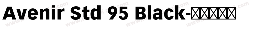 Avenir Std 95 Black字体转换